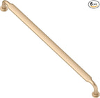 Alzassbg 6 Pack Champagne Copper Cabinet Handles, 10 Inch(254mm) Hole Centers Arch Modern Cabinet Pulls Kitchen Cabinets Hardware for Cabinets and Drawers AL3503SCG