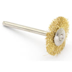 20PCS T-shaped Brass Wire Brushes - Metal Rust Removal, Cleaning, and Polishing - 22mm Diameter, 1/8″ (3mm) Shaft - Removes Burrs and Oxide Layer - Handles Rough Surfaces - Rotary Tool Accessories