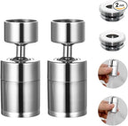 2 Pack Sink Faucet Aerator 360 Degree Swivel Kitchen Faucet Sprayer Attachment,Dual Water Flow Modes, 55/64 Inch-27UNS Female Thread,15/16 Inch-27UNS Male Thread Adapters