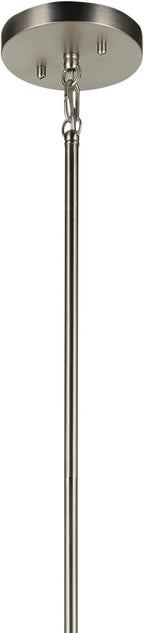 Kichler Madden 36" 8 Light Foyer Pendant in Brushed Nickel, Soft Modern Fixture, for Small Kitchen, Coffee Table, Office, Bedroom, Foyer, (36" x 20"), 52723NI