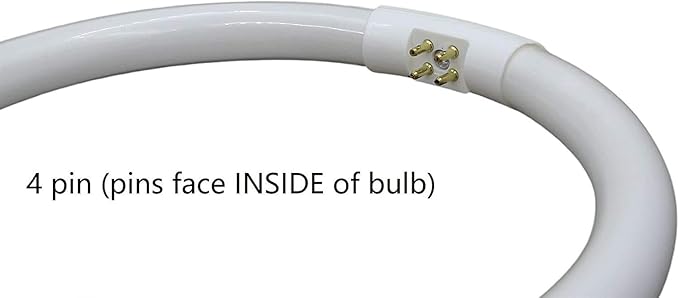 5.5 Inch Outside Diameter,T4 12W 6400K Circular Fluorescent Bulb,Replacement for Conair Round Makeup Mirror