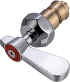 LEAD-FREE Faucet Handle Repalcement Valve Stem Repalcement Assembly, Commercial Faucet Parts for Kitchen Sink Faucet, Brass Constructed with Ceramic Disc, Red for Hot