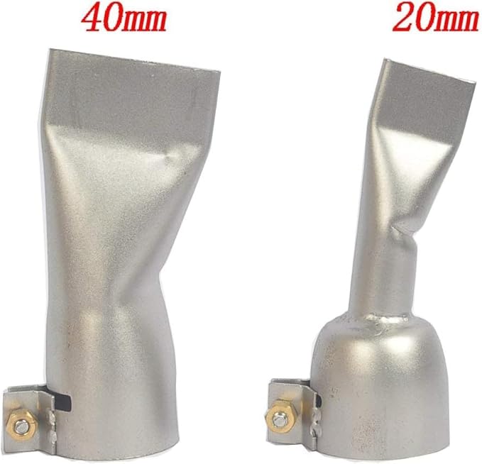 Hot Air Plastic Welder Welding Gun Plastic Repair Welder Kit, 2 Flat Welding Nozzles, 40mm Silicone Seam Roller and Brass Seam Roller