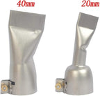 Hot Air Plastic Welder Welding Gun Plastic Repair Welder Kit, 2 Flat Welding Nozzles, 40mm Silicone Seam Roller and Brass Seam Roller