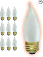 GoodBulb 25-Watt Frosted CA10 Light Bulbs Incandescent Restaurant Bulb with E26 Medium Base 2700K Warm White Light Color 175 Lumens Restaurant Light Bulbs Pack of 10 Bulbs