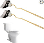 Hibbent 2 Pack Metal Toilet Handle Replacement, Compatible with TOTO THU068#CP Trip Lvr for St743S, Brass Handle Trip Lever, Side Mount Toilet Tank Flush Lever, Brushed Nickel