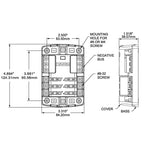 Blue Sea Systems 5030 ST Blade Fuse Block 6 Circuit with Ground, 100 Amps