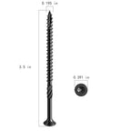 #10 * 3-1/2" Black Deck Screws, (58pcs) 1 lbs.Exterior Wood Screws, Rust Resistant Epoxy Coated, Bronze, T20 Star Bit