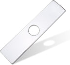 Sink Hole Cover, Faucet Deck Plate Escutcheon for 1 or 3 Hole Kitchen Sink Faucets Stainless Steel 10 Inch, Chrome