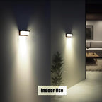 Modern Outdoor Wall Lights for House LED, 18W Porch Light Fixture 3000K 4000K 6500K 3 White Changeable,Waterproof IP65 Exterior Lighting for Garage,Front Door