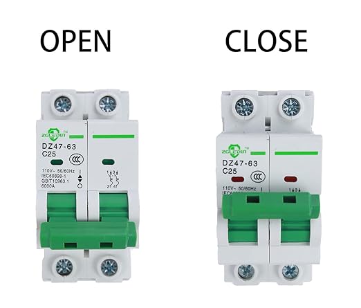Miniature Circuit Breaker - 3 Pcs 110V/240V MCB DZ47-63 Mini Home Circuit Breaker 2 Pole 20A, AC Solar MCB