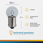 Replacement for Hosobuchi 4-6V 5W Low Voltage Incandescent Light Bulb by Technical Precision - 1.2A SCB G4 with BA9S Single Contact Bayonet Base - 1 Pack