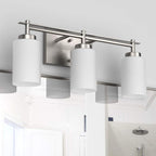 Aipsun Brushed Nickel Bathroom Vanity Light Vintage Bathroom Vanity Lighting Fixtures 3 Lights Industrial Wall Light (Exclude Bulb)