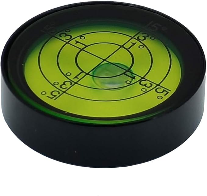 High Precision Horizontal Bubble Cardan Level Horizontal Bead Leveler Round Bubble Spirit Level Diameter 30mm (Green) (30X10mm（With magnetic))