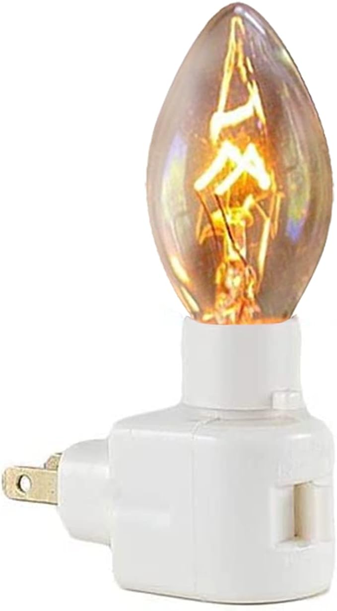 SUNSGNE 25 Pack Clear Replacement Bulbs Night Light Bulbs, C7 Clear Christmas Incandescent Light Bulbs for Night Light Salt Lamp Outdoor Patio String Light, E12/C7 Candelabra Base, 120 Volt, 5 Watt