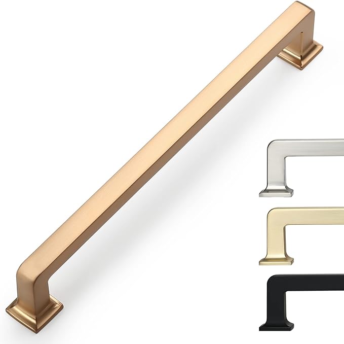 6 Pack 6.25 Inch Cabinet Handles - Champagne Bronze Cabinet Pulls for Kitchen & Dresser