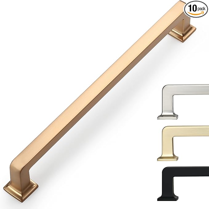 10 Pack 7.5 Inch Cabinet Handles - Champagne Bronze Cabinet Pulls for Kitchen and Dresser