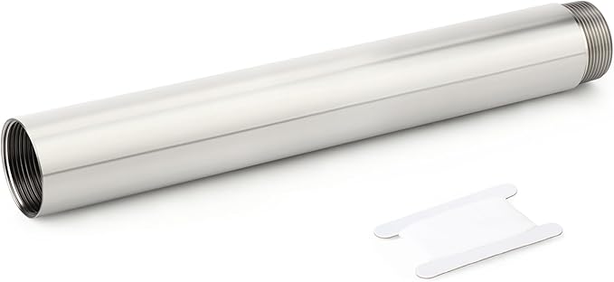 TAISHER 1PCS Stainless Steel Pipe Fittings, 2" NPT Male x 2" NPT Female Threaded, 16" Length Nipple Cast Pipe