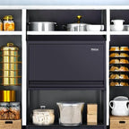 VEVOR Metal Storage Cabinet, 120lbs Load Capacity per Shelf, 20'' Tall Wall-Mounted Powder-Coating Steel Garage Cabinet with Adjustable Shelf, Press to Close & Open Door Perfect for Office Garage Tool