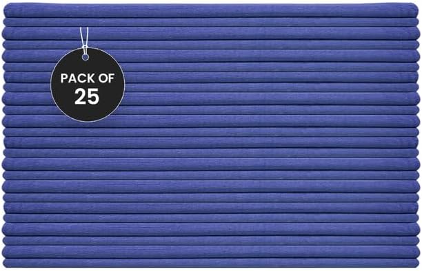 Shop Towels (Blue, 25-Pack) - Bulk Cleaning Towel in a Bag, Mechanic Cotton Wipes for Car Maintenance, Auto Mechanics & Garage, Wipe Grease & Oil, Machine Wash & Reusable