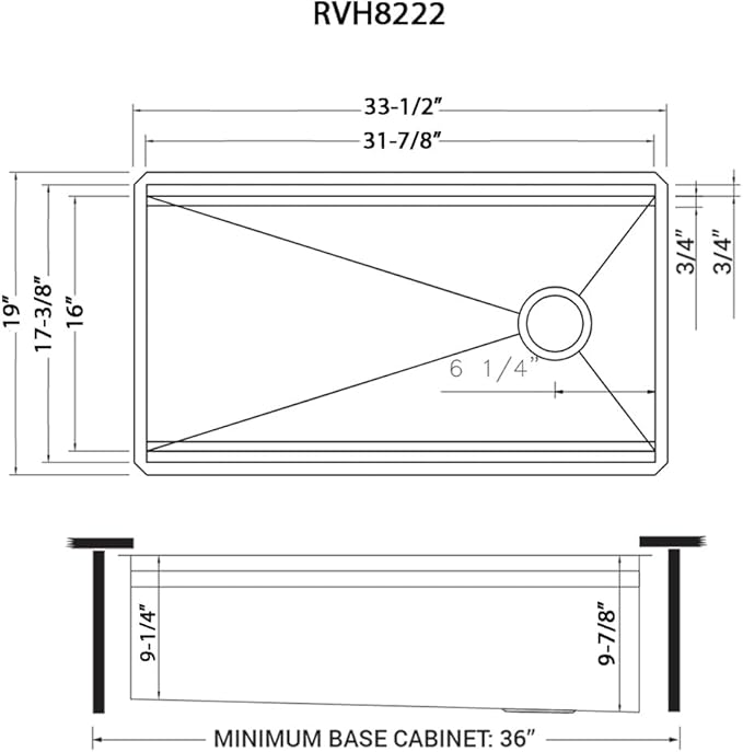 Ruvati 33-inch Undermount Workstation Kitchen Sink – 16 Gauge Stainless Steel kitchen Sink Single Bowl with Cutting Board & Accessories, Brushed Finish Hides Scratches – RVH8222