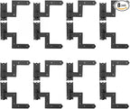 Renovators Supply Manufacturing - Heavy-Duty Black Wrought Iron Shutter Lift Off Pintle Hinges Colonial Pin Reversible for Doors, Window and Shutters with Hardware 6 1/2 Inches, Pack of 8 Pairs