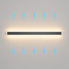 Outdoor Lights 2 Pack,Modern Outdoor Wall Light Fixture Long Strip LED Wall Sconce IP65 Anti Rust Warm Light 3000K Exterior Wall Mount Lights for Entrance, Hallway, Garage, Porch
