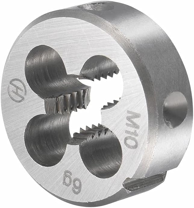 10mm x 1.5 HSS Metric Tap and Die Set Right Hand Thread,Tapping DIY Tool 3pcs (M10 x 1.5mm)