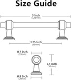 Alzassbg 10 Pack Matt Gold Cabinet Pulls, 3-3/4 Inch(96mm) Hole Centers Cabinet Handles Kitchen Hardware Straight Bar for Cabinets and Drawer AL3505MGP