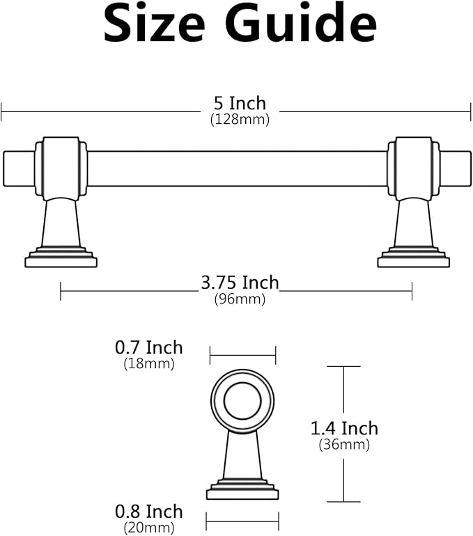 Alzassbg 10 Pack Matt Gold Cabinet Pulls, 3-3/4 Inch(96mm) Hole Centers Cabinet Handles Kitchen Hardware Straight Bar for Cabinets and Drawer AL3505MGP