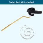 Universal Metal Side Mount Toilet Handle Replacement Kit Compatible with Kohler K-GP30324-CP/Glacier Bay Toilet with 1pc Flapper Chain, Toilet Flusher Lever, Oil Rubbed Bronze
