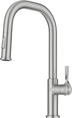 KRAUS Torak Pull Down Kitchen Faucet in Spot-Free Stainless Steel with 2 Function Sprayer, Pre-Attached Water Lines, and Mounting Hardware, KPF-2841SFS