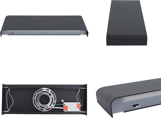 11"Modern LED vanity light,15W Dimmable 5 CCT (3000K-6500K) Adjustable Wall Lamp,Up and Down Wall Lighting,Indoor Wall Sconce for Bedroom,Staircase,Hallway,Dressing Table, 4Pack（Black）