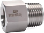 2 pieces Npt3/8 Female to Npt1/2 Male Reducer,3/8-1/2Water pipe Adapter,Reducer Adapter，Fabricate of 304 Stainless Steel
