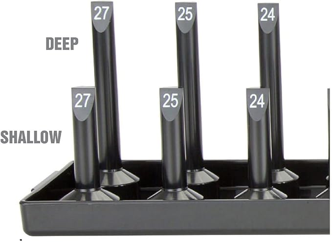 OEMTOOLS 22233 Tool Storage Organizer for SAE and Metric Socket, 6PC Socket Organizers for 1/4", 3/8", and 1/2" Drive Sockets, Optimize Toolbox Organization