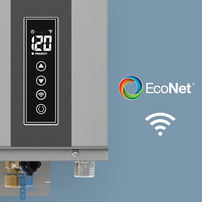 Rheem RTG-95XELP-3 High Efficiency Non-Condensing Outdoor Tankless Liquid Propane Water Heater, 9.5 GPM with WiFi