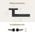 Mega Handles Ronn Dummy Door Handles - 6 Pack Heavy Duty Black Door Handle, Non-Turning Door Handle for Hallway, Closet & French Doors, Single Side, Fits All Standard Doors - Matte Black