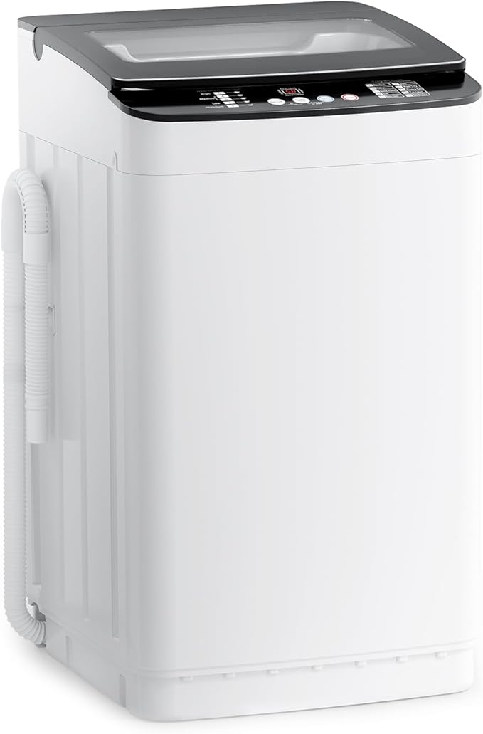 Auertech 28 lbs Portable Washing Machine, Fully Automatic Portable Washer with LED Display, 10 Wash Cycles, 5 Water Levels, 24H Delays, Top Load Washing Machine for Apartment, RV, Dorm, Home
