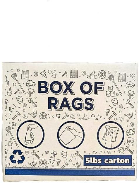 Recycled Color Terry Cloth Rags (600 lbs. Pallet - 120x5 lbs. Box) - Super Absorbent Cotton Towel Cleaning Rags for Garage, Shop Rags, Industrial Use & Housekeeping - Shop Rags Bulk