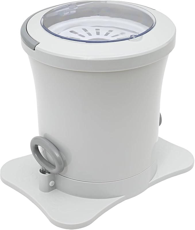 Mini Portable Washing Machine, 2 in 1 Hand Cranked Manual Clothes Non-Electric Washing Machine and Spin Dryer, 9L Capacity Washer/Dryer for Camping, Apartments, RV's, Outdoor (White Large)