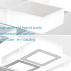 Ralbay Modern Chrome Bathroom Vanity Lights Dimmable 6 Lights Acrylic Stainless Steel Modern LED Vanity Light Fixtures for Bathroom Lighting Dimmable 6000K Cool White Light