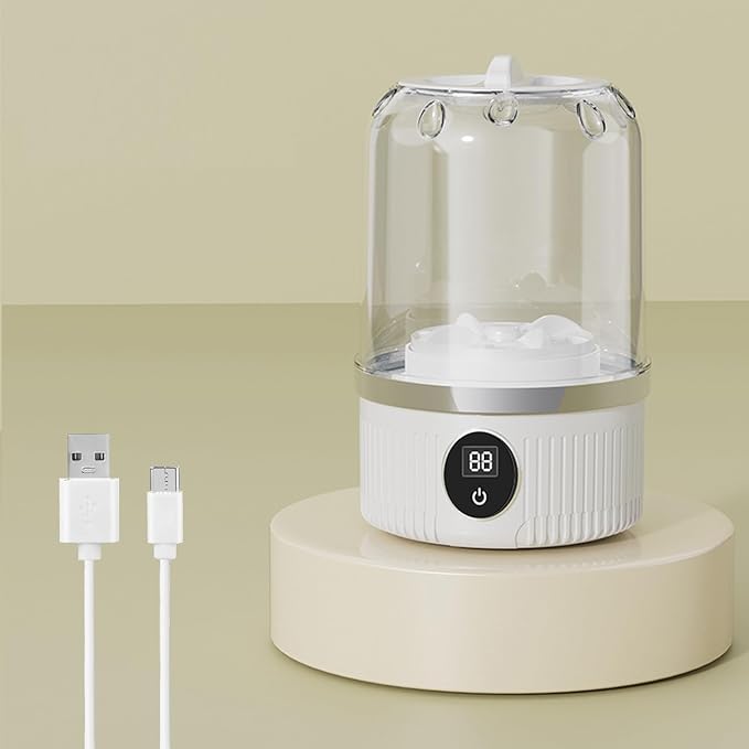 Portable Mini Washing Machine for Underwear, Socks, Baby Clothes – Rechargeable Cordless Compact Washer for Small Loads, Travel & Dorm Use – USB Charging Laundry Machine for Home, Apartment, RV