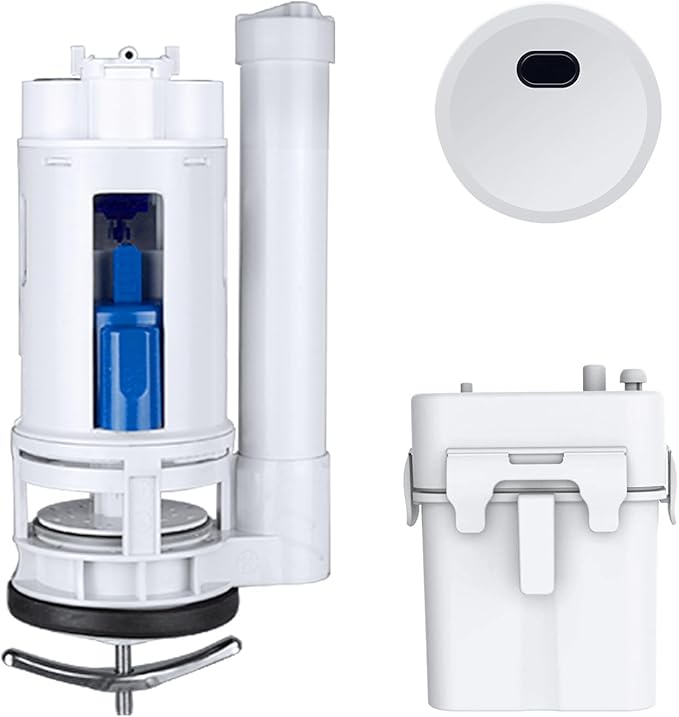 KERDE Touchless Toilet Flush Kit,Automatic Toilet Flusher,Dual Flush Valve Replacement Kit,Tank Accessories,Battery Powered,One-Piece Toilet Repair,2-inch Water Tank Accessories (12.in) 2L-29