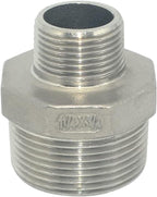 1-1/4" x 3/4" Male Threaded Reducing Nipple Fitting/Adapter,Stainless Steel SS304 NPT Pipe Hex Reducer