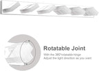 Ralbay Modern LED Bathroom Vanity Lights 6 Lights Acrylic Stainless Steel LED Vanity Light Fixtures for Bathroom Lighting 6000K Cool White Light