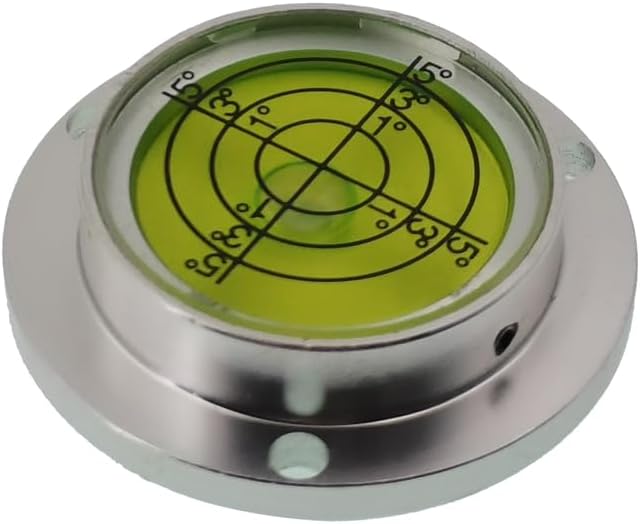 Metal Horizontal Bubble Cow Eye Level Universal Horizontal Bubble Flange Water Bubble Level Horizontal Bubble Small Household (40 * 10mm)