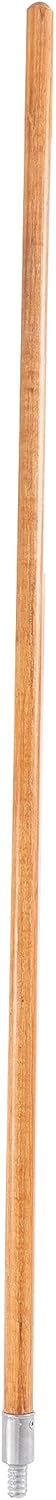 Matthew Cleaning Commercial 60inch Screw On Mop Handle for Floor Cleaning Heavy Duty Mop Head Replacement Holder Industrial Grade Lacquered-Wood Handle with Threaded Metal Tip - 6 Pack
