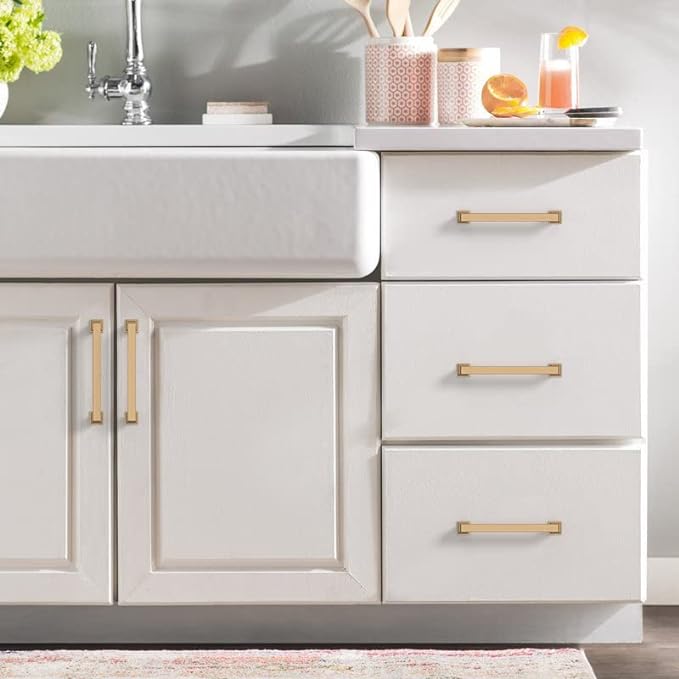 10 Pack 5 Inch Cabinet Handles - Champagne Bronze Cabinet Pulls for Kitchen and Dresser Drawers