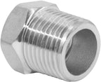 Joywayus Stainless Steel Hex Head Bushing Reducer Pipe Fitting 3/8 NPT Male × 1/4 NPT Female (Pack of 2)