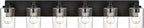 6 Light Bathroom Vanity Lights, Bathroom Lighting Fixtures over Mirror with Clear Glass Shades, Black Vanity Light For Bathoom, Modern Wall Sconces Vanity Lighting Fixture for Bathroom Hallway
